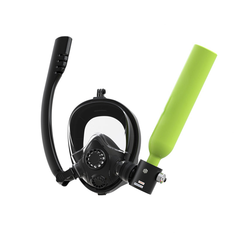 Masque de plongée intégral Hyper K2 avec mini bouteille de plongée pour la plongée en apnée et la plongée récréative sous-marine