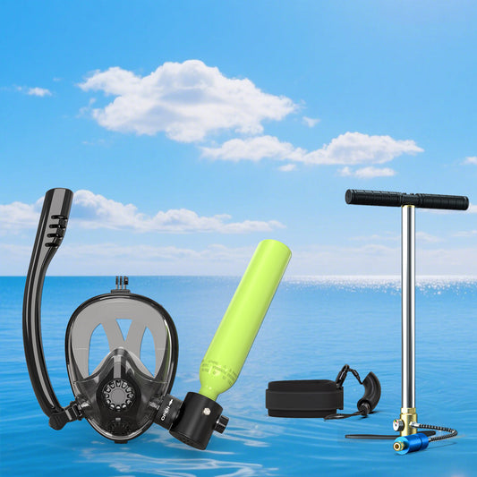 Masque de plongée intégral Hyper K2 avec mini bouteille de plongée pour la plongée en apnée et la plongée récréative sous-marine